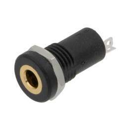 Female connector for panel, 3.5 mm stereo jack