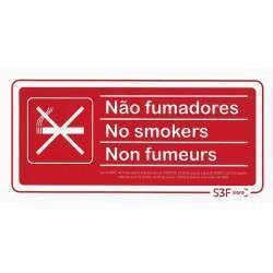 ''No Smokers'' PVC Prohibition Sign - 200x100mm