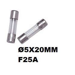 Fast glass fuse Ø5x20mm F25A 250VAC
