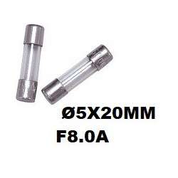 Fast glass fuse Ø5x20mm F8.0A 250VAC