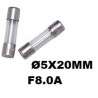 Fast glass fuse Ø5x20mm F8.0A 250VAC