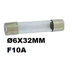 Fast glass fuse Ø6x32mm F10A 250VAC