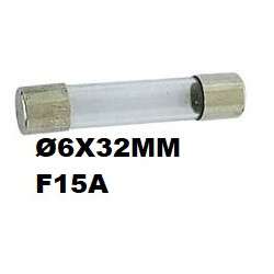 Fast glass fuse Ø6x32mm F15A 250VAC