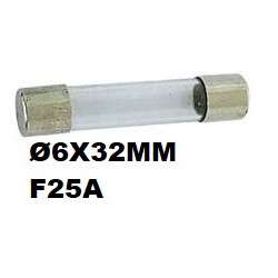 Fast glass fuse Ø6x32mm F25A 250VAC