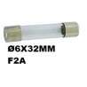 Fast glass fuse Ø6x32mm F2A 250VAC
