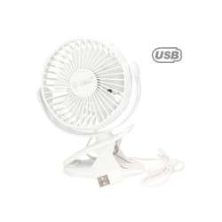 Mini USB Fan with clip 3W Ø130mm - white - GSC Evolution