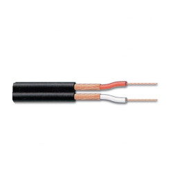 Cable de audio paralelo 2 conductores + 2 mallas Negro
