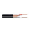 Cable de audio paralelo 2 conductores + 2 mallas Negro