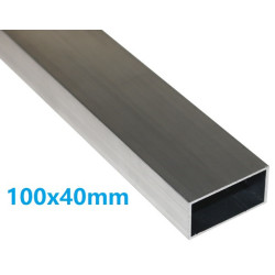 100 x 40 x 1.8 x 2000 mm Tubo Alumínio retangular