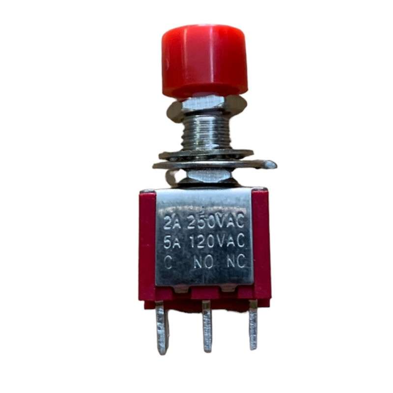 BOTÃO DE PRESSÃO MOMENTÂNEO 6P. ON 120V. 5A (250V. 2A)