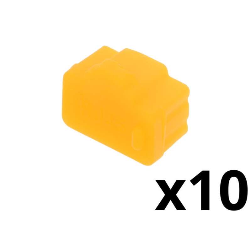 Silicone protector for RJ45 plug - yellow Color - Blister of 10 Units