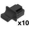 Silicone Protective Cap for RJ45 Plug with Handle - Black Color - Blis