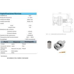 BNC male Crimp for LMR240, PTFE