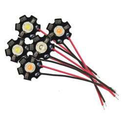 LED potencia STAR 3W blanco cálido 3000K 140º 3.2~3.8VDC