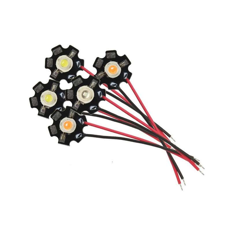 LED de potência STAR 3W branco quente 3000K 140º 3.2~3.8VDC