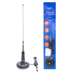 CB PNI LED 2000 antenna, 90 cm, with 145mm magnetic base, 26-28 MHz,