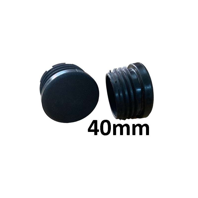 Round inner cap 40MM PVC Black