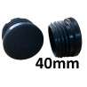 Round inner cap 40MM PVC Black