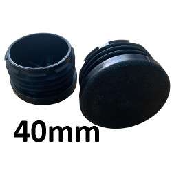 Round inner cap 40MM PVC Black