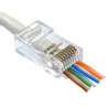 Ficha RJ45 tecnologia passante 8P8C UTP CAT5e