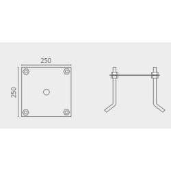 Galvanized 3 meter mast kit