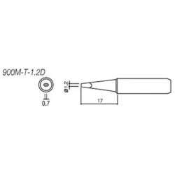 Ponta de substituição (0.7x1.2mm) 900M-T-1.2D