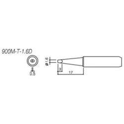 Ponta de substituição (0.5x1.6mm) 900M-T-1.6D