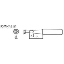 Ponta de substituição (0.5x2.4mm) 900M-T-2.4D