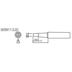 Replacement tip for (0.5x3.2mm) 900M-T-3.2D