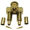 BNC 90º male crimp 2 outputs RG58