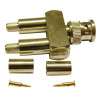 BNC male crimp 2 outputs RG58