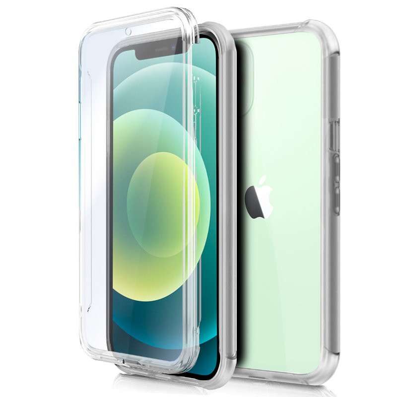 Funda COOL Silicona 3D para iPhone 12 / 12 Pro (Transparente Frontal +