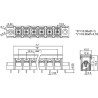 Bloque de 4 terminales con tornillo y cubierta de PCB