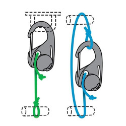 Rope tensioning carabiner CamJam (Aluminum) 2-5mm