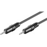 Cable jack estéreo de 2,5 mm macho-macho - Negro - 1,5 m