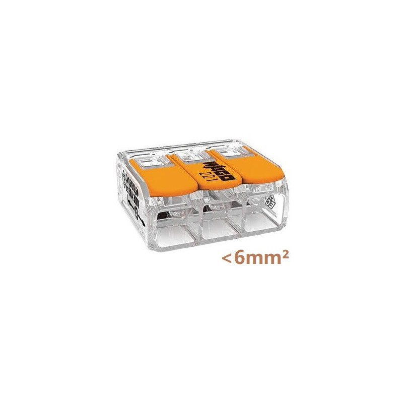 Linker 3 connections (0.5...6mm²) - Wago 221-613