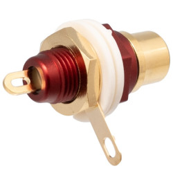 Red gold female RCA connector for insulated panel