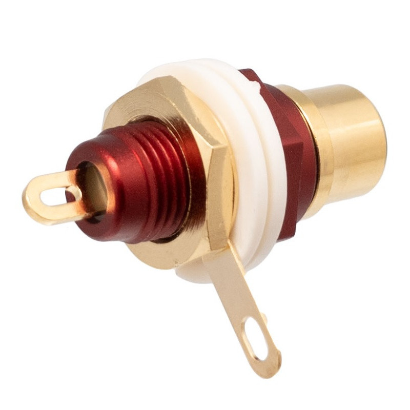 Red gold female RCA connector for insulated panel