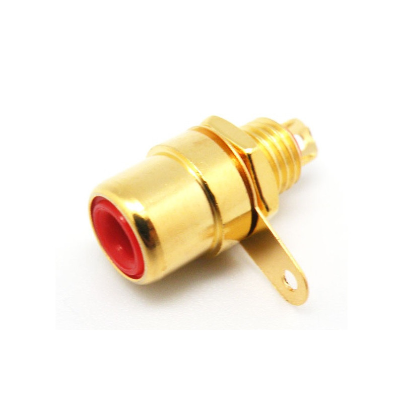 Red gold female RCA connector for panel