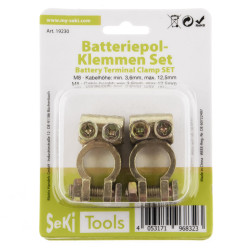 Set of gold battery terminals (negative + positive) M8