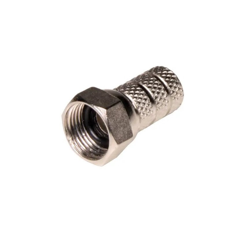 F ROSCAR para el cable RG6 Ø6.4mm + ANILLO DE GOMA