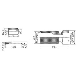 F ROSCAR para el cable RG213 Ø10mm