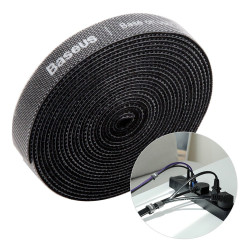 Black velcro tape for cable management - 3m - Baseus ACMGT-F01