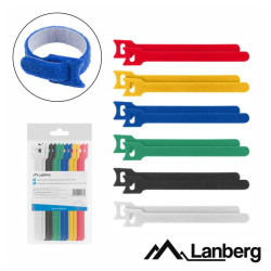 Abraçadeiras de velcro 12mmX15cm (12 peças, 6 cores) - LANBERG