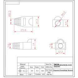 Capa para ficha RJ45 - Preta