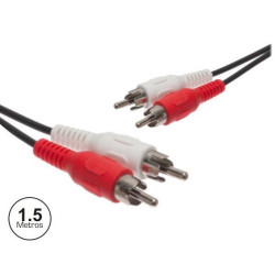 Cable 2RCA male - 2RCA male - 1.5m