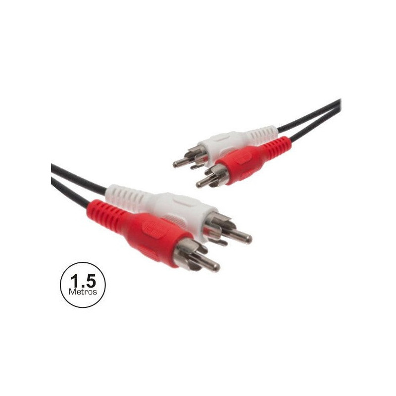 Cable 2RCA macho - 2RCA macho - 1,5m