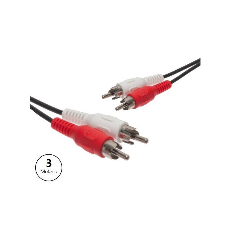 Cable 2RCA macho - 2RCA macho - 3m