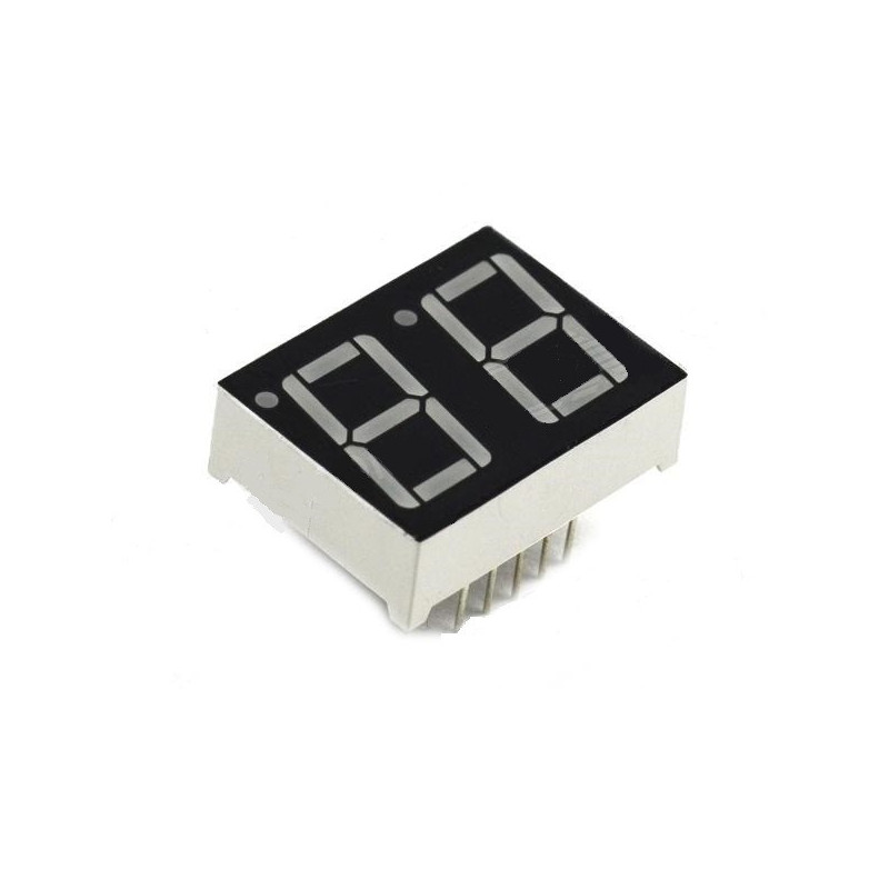 2x 7 Segment Display 14.2mm, red, common anode, 10pin