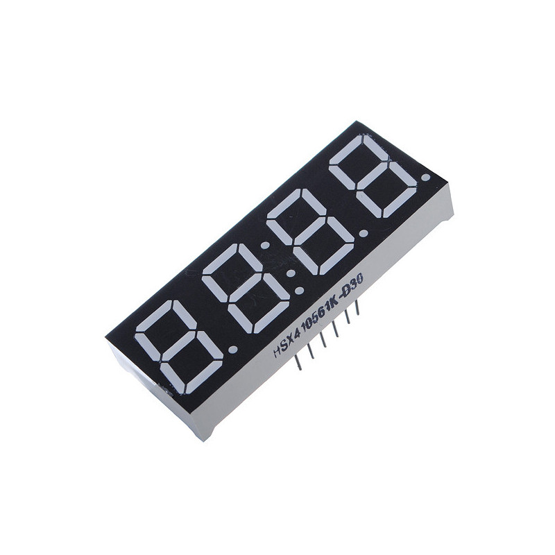 4x 7 Segment Display 14.2mm, red, common anode, 14pin